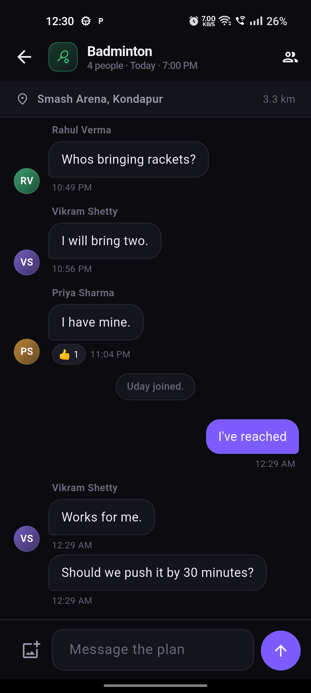 Plan chat